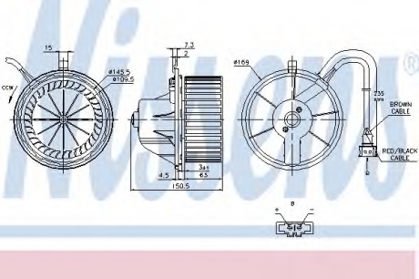 87155 Nissens Вентилятор салону VW T4 (вир-во Nissens)