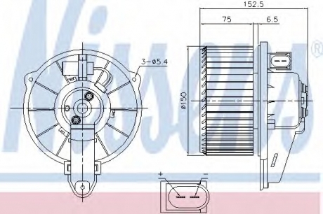 87221 Nissens Вентилятор радиатора AUDI A6 (пр-во Nissens)