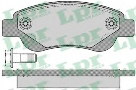 05P1235 LPR Комплект гальмівних колодок з 4 шт. дисків