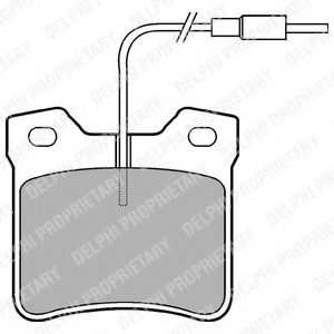 LP667 DELPHI Комплект гальмівних колодок з 4 шт. дисків