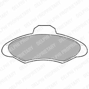 LP673 DELPHI Комплект гальмівних колодок з 4 шт. дисків