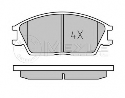 025 210 1214 Meyle Комплект гальмівних колодок з 4 шт. дисків