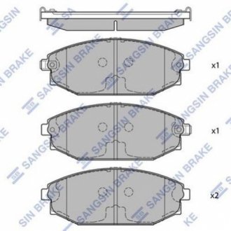 SP1053 Hi-Q  Комплект гальмівних колодок з 4 шт. дисків