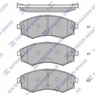 SP1054-F Hi-Q  Комплект гальмівних колодок з 4 шт. дисків