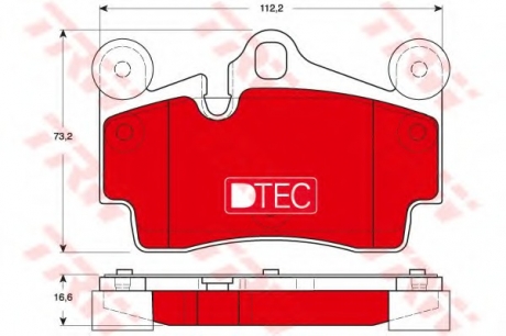 GDB1653DTE TRW Комплект гальмівних колодок  - дискові