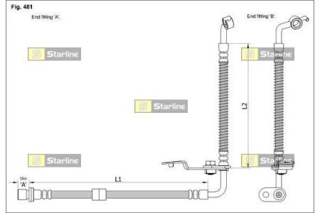 HA ST.1089 Starline Гальмівний шланг