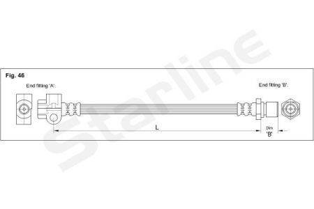 HA CC.1211 Starline Гальмiвний шланг