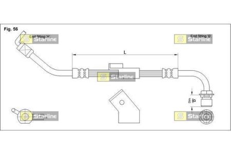 HA AC.1233 Starline Гальмівний шланг