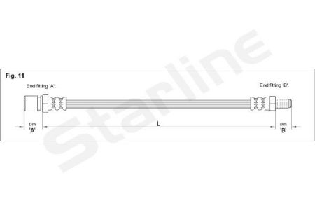 HA AA.1224.1 Starline Гальмівний шланг