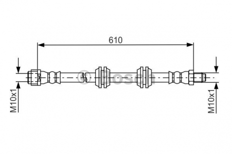 1 987 481 744 Bosch Шланг гальмівний