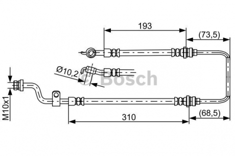 1 987 481 894 Bosch Шланг гальмівний