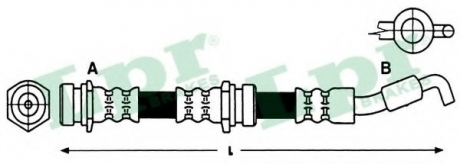 6T47920 LPR Шланг тормозной (пр-во LPR)