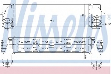 96439 Nissens Радиатор наддуву