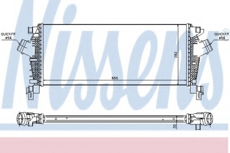 96547 Nissens Радиатор наддуву