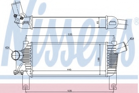 96622 Nissens Радиатор наддуву