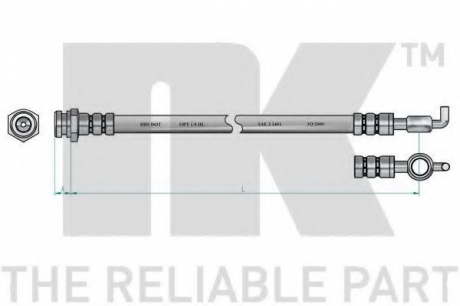 853215 NK  Шланг гальмівний