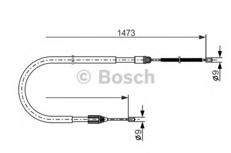 1 987 477 636 Bosch Гальмівний трос