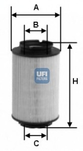 26.014.00 UFI Фильтр топливный VAG 1.9, 2.0 TDI 04- (пр-во UFI)