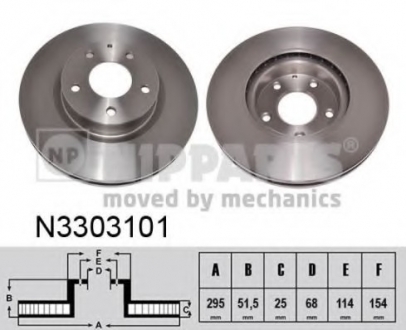 N3303101 Nipparts  Гальмівний диск