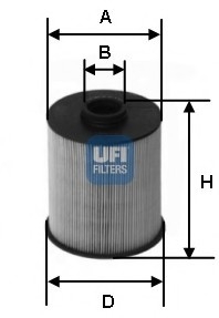 26.006.00 UFI Паливний фільтр