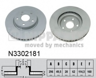 N3302181 Nipparts  Гальмівний диск