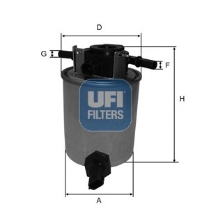 24.020.01 UFI Фильтр топливный INFINITY QX50, QX70 3.0 D 13- (OE) (пр-во UFI)