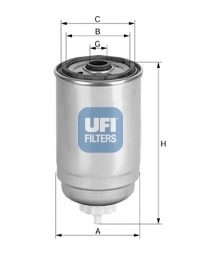 24.414.00 UFI Фильтр топливный VAG 1.9 TDI 98-08 (OE) (пр-во UFI)