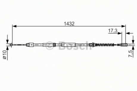 1 987 482 034 Bosch Трос ручного гальма