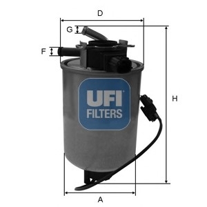 24.018.01 UFI Фильтр топливный NISSAN NAVARA, PATHFINDER 3.0 DCI 10- (OE) (пр-во UFI)