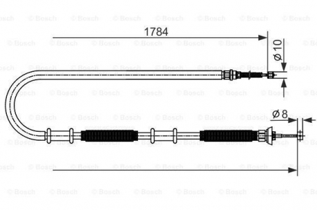 1 987 482 587 Bosch Гальмiвний трос