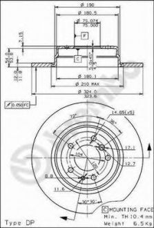 08.5580.11 Brembo Гальмівний диск