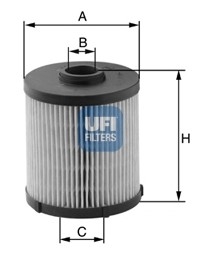 26.021.00 UFI Фильтр топливный VAG 1.6, 1.9, 2.0 TDI 04- (пр-во UFI)