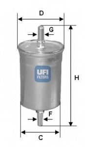 31.850.00 UFI Фільтр паливний CHEVROLET AVEO 1.4 03- (вир-во UFI)