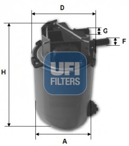 24.061.01 UFI Фильтр топливный NISSAN QASHQAI 1.6 DCI 07-14 (OE) (пр-во UFI)