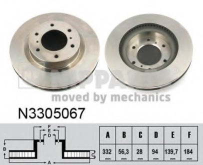 N3305067 Nipparts  Гальмівний диск