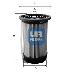 26.032.00 UFI Фильтр топливный AUDI Q3 2.0 TDI 11- (OE) (пр-во UFI)