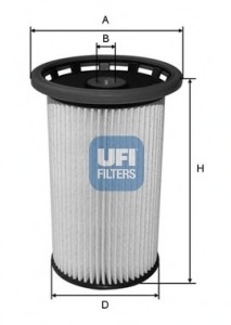 26.025.00 UFI Фильтр топливный VAG 3.0, 4.2 TDI 10- (OE) (пр-во UFI)