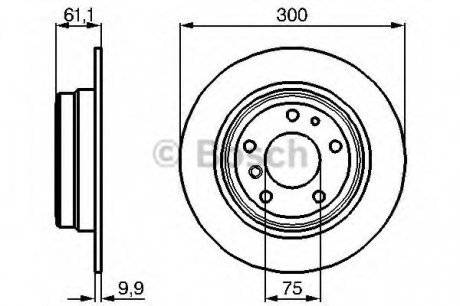 0 986 478 321 Bosch Тормозной диск задний BMW 5-serie (E34) (300*10)