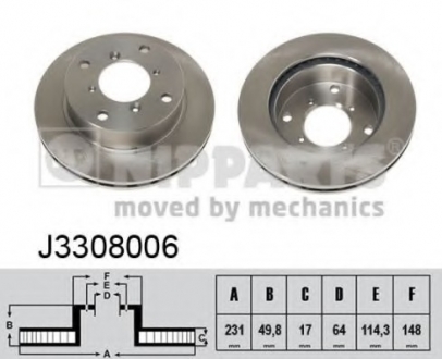 J3308006 Nipparts  Диск гальмівний