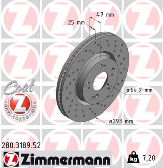 280.3189.52 Otto Zimmermann GmbH Диск гальмівний