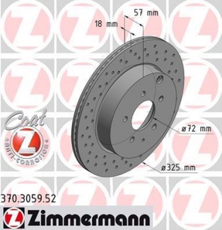 370.3059.52 Otto Zimmermann GmbH Диск гальмівний