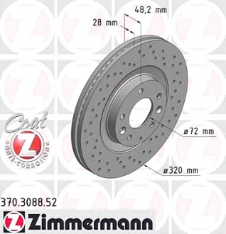 370.3088.52 Otto Zimmermann GmbH Диск гальмівний