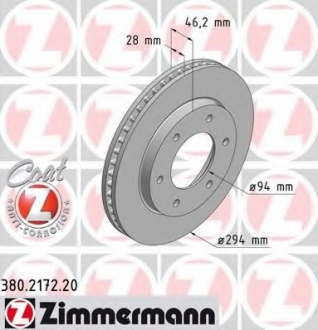 380.2172.20 Otto Zimmermann GmbH Диск тормозной