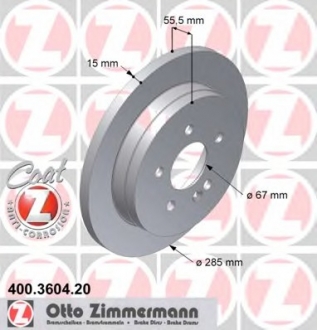 400.3604.20 Otto Zimmermann GmbH Диск гальмівний