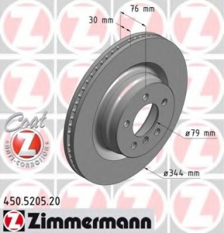 450.5205.20 Otto Zimmermann GmbH Диск гальмівний