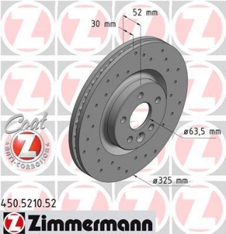 450.5210.52 Otto Zimmermann GmbH Диск гальмівний