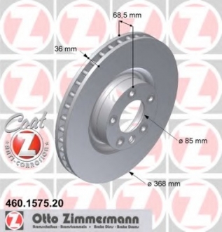 460.1575.20 Otto Zimmermann GmbH Диск гальмівний