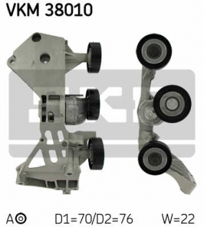 VKM 38010 SKF Роликовий модуль натягувача ременя
