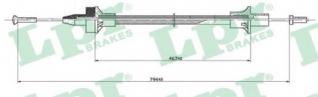 C0076C LPR Трос зчеплення