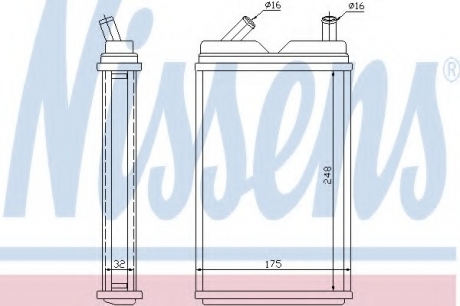 73624 Nissens Радіатор пічки